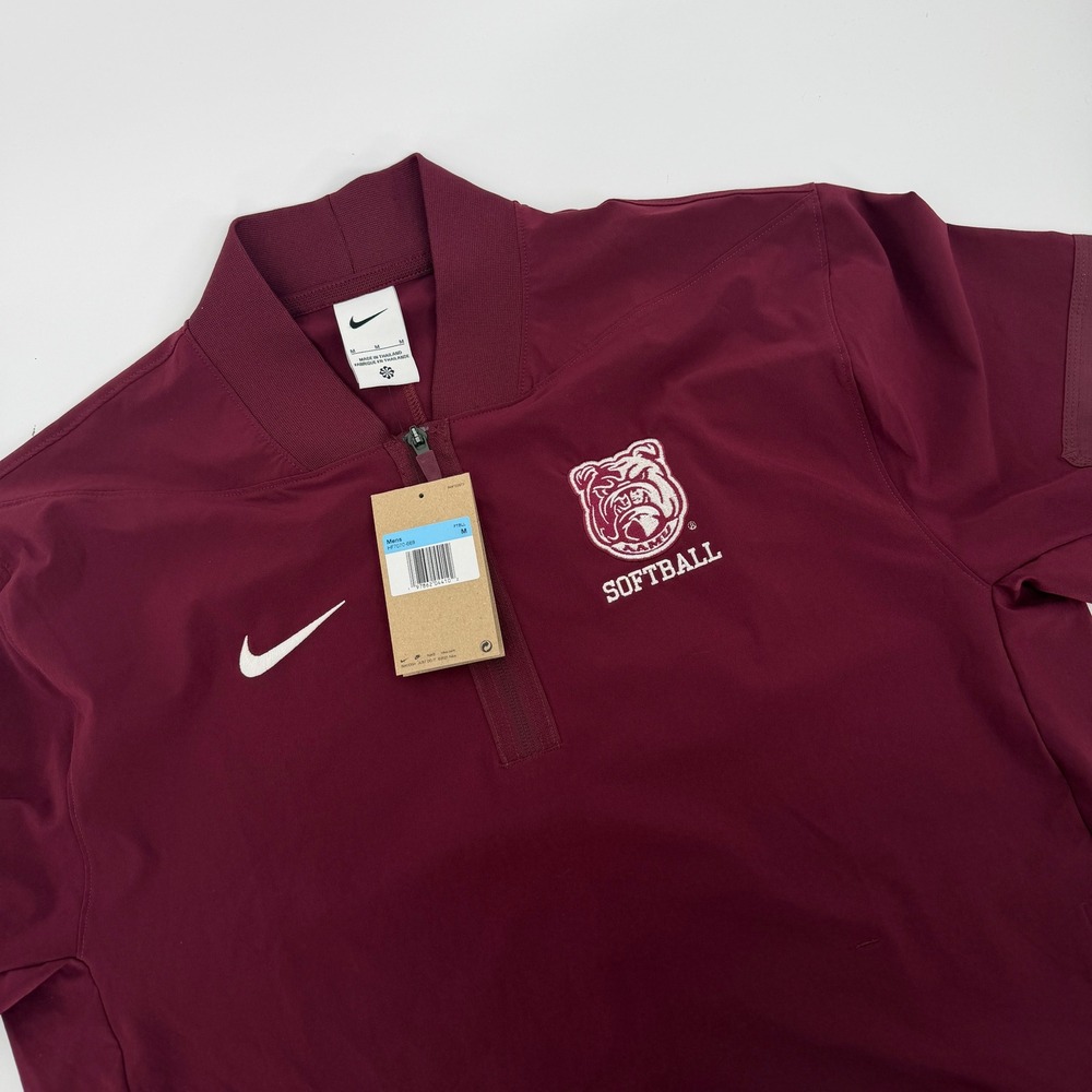 Nike Alabama A&M Bulldogs Softball Quarter Zip Jacket Maroon HF7070-669 Mens M